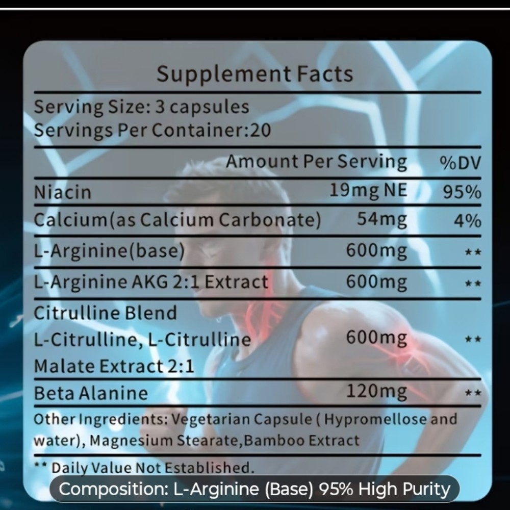 KangRixin Nitric Oxide 1 pack Total 60 Capsules But Potent 95 Percent