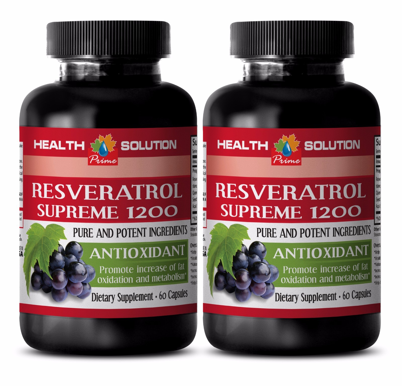Metabolism Booster RESVERATROL SUPREME 1200 ANTIOXIDANT promoting brain health 2