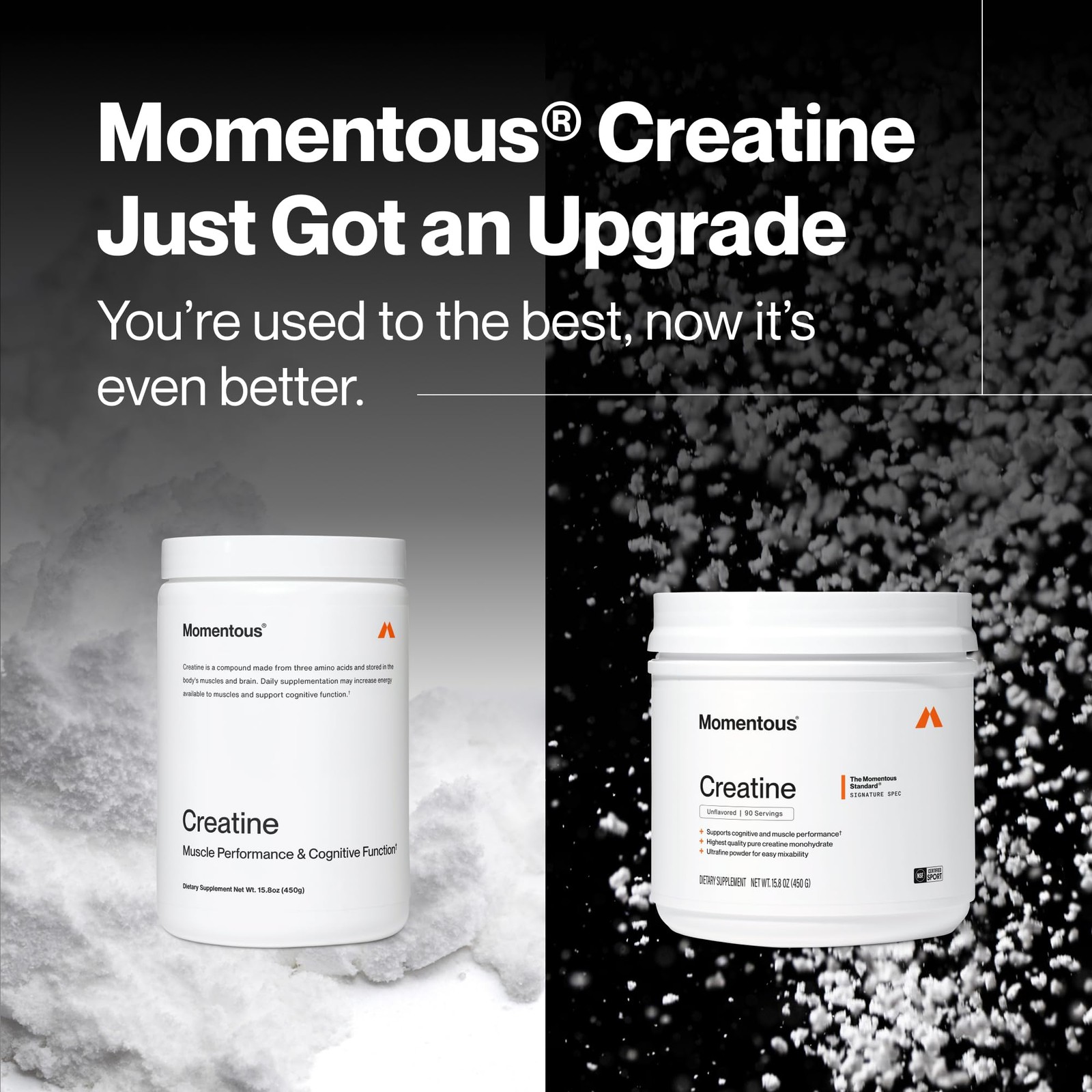 Momentous Creatine Monohydrate Powder – 90 Servings (Pack of 1)