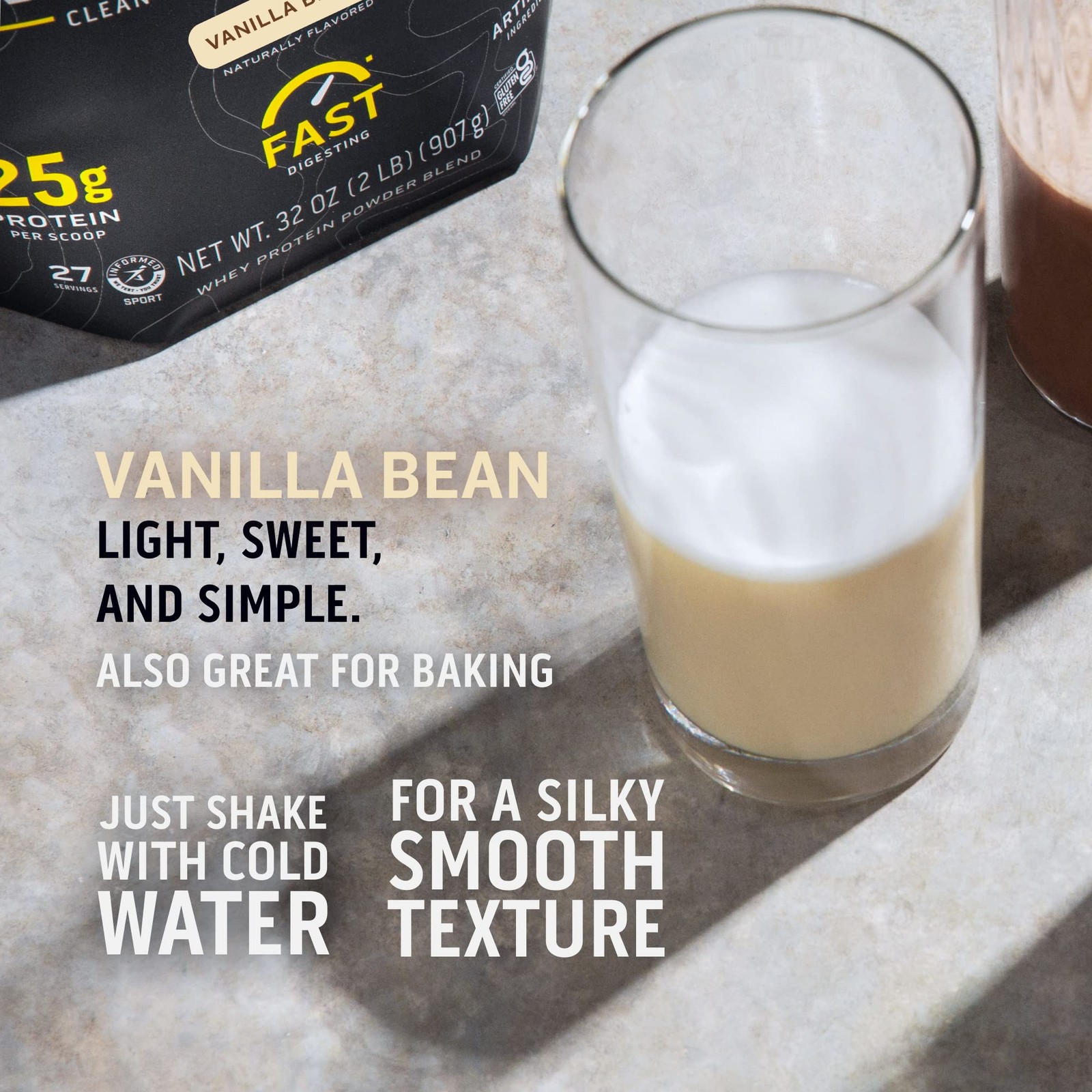 Ascent 100% Whey, Native Whey Protein Blend – Clean Post 4 Pounds (Pack of 1)