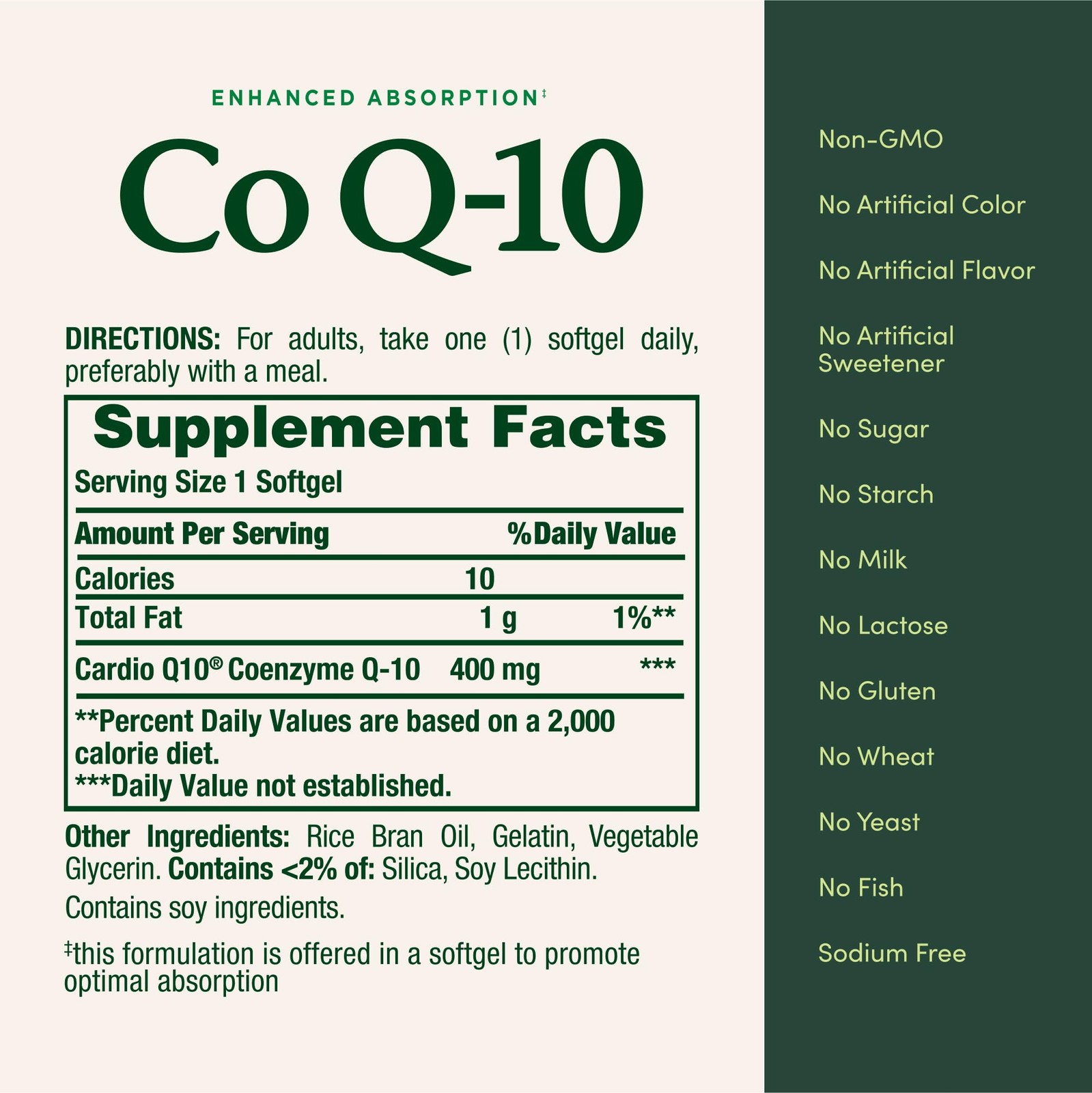 Nature’S Bounty Natures Bounty Co Q-10 400Mg 39 Rapid Release Softgels 82532