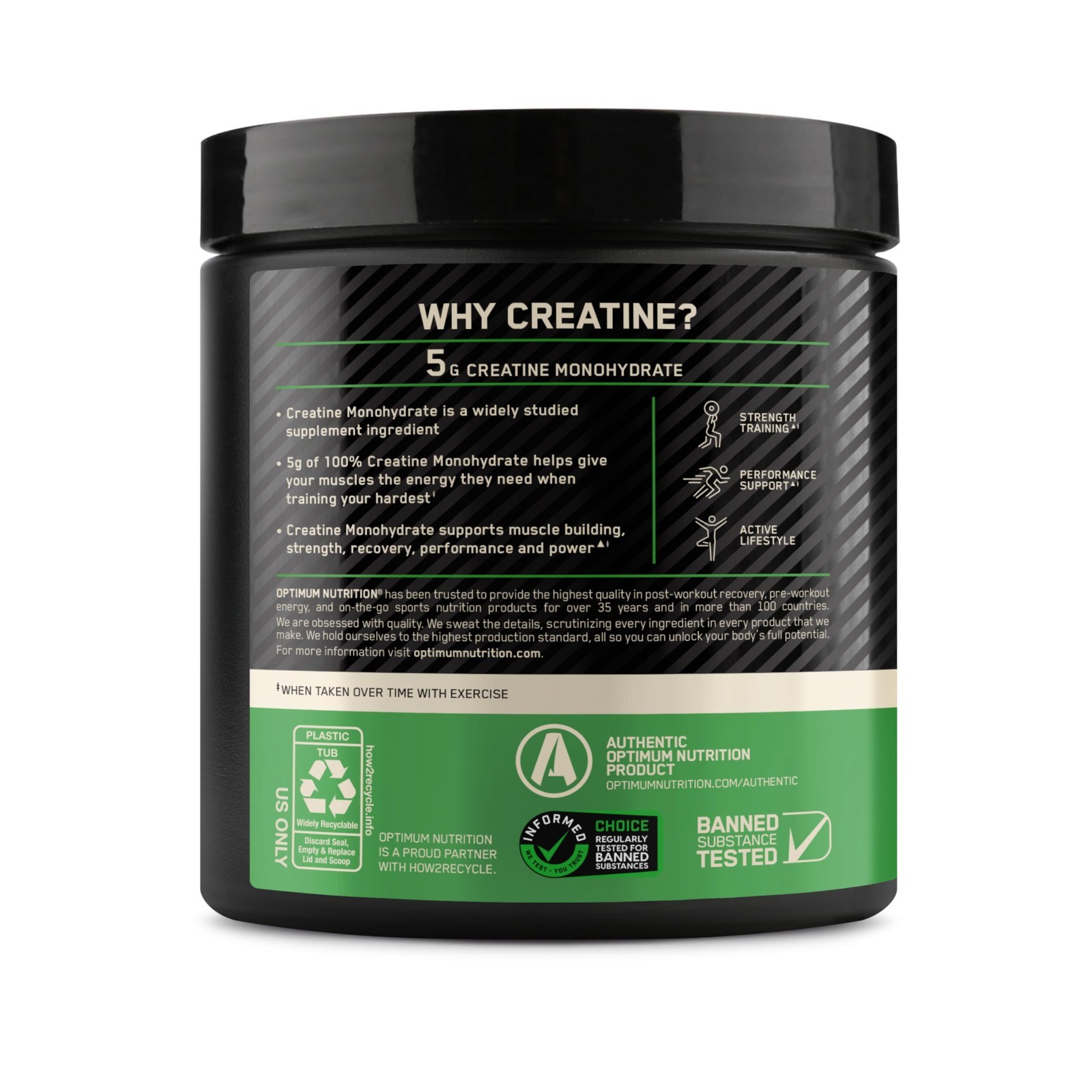 Micronized Creatine Monohydrate Powder – 5g per Serving, Supports Strength & Rec