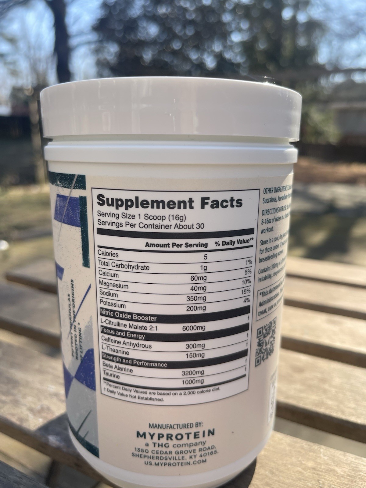 NEW – Myprotein ORIGIN Pre-Workout Powder BLUE RASPBERRY – 1.07 Lbs. 10/2026