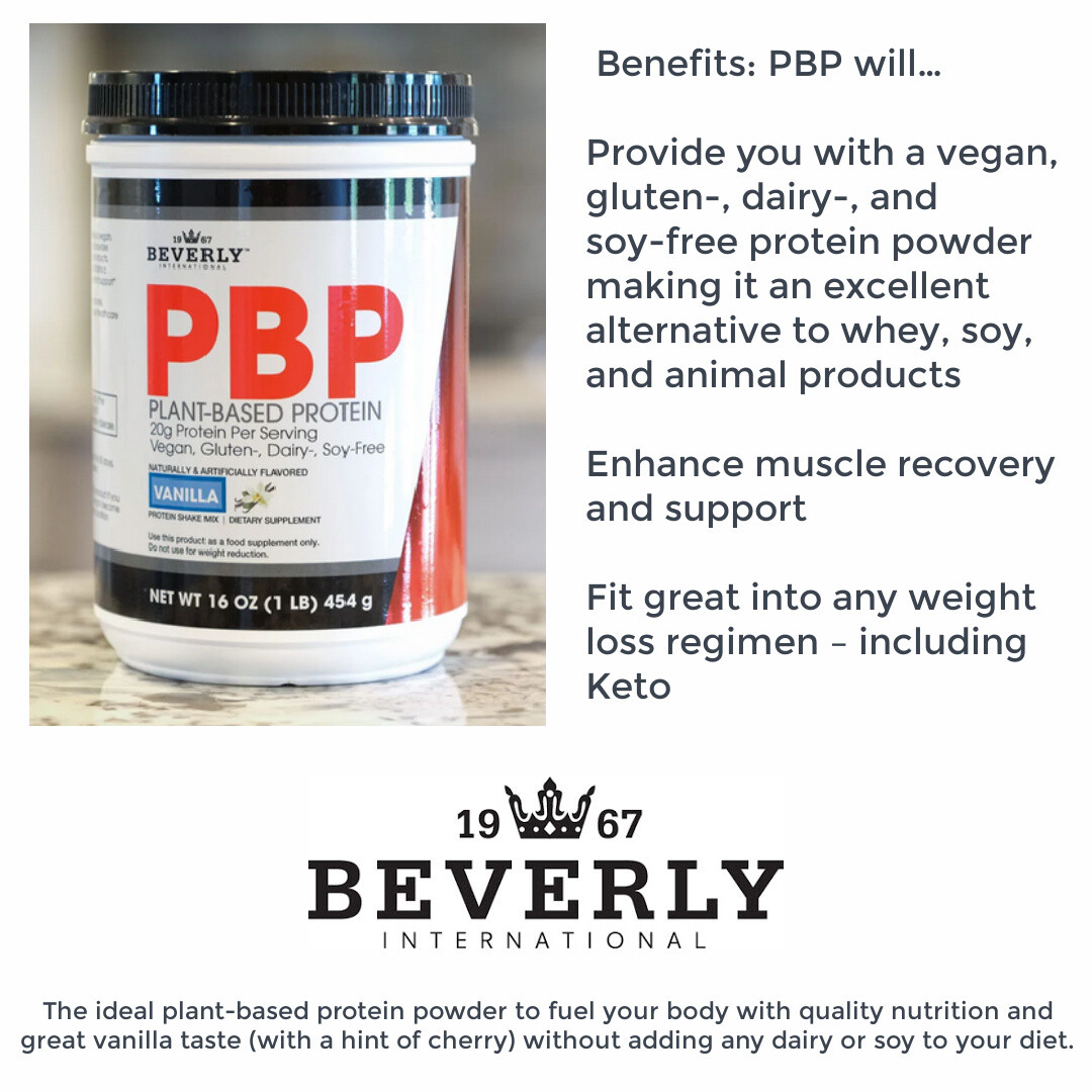 Beverly International PBP (Plant-Based Protein), Vegan, Gluten-, Dairy-,Soy-Free