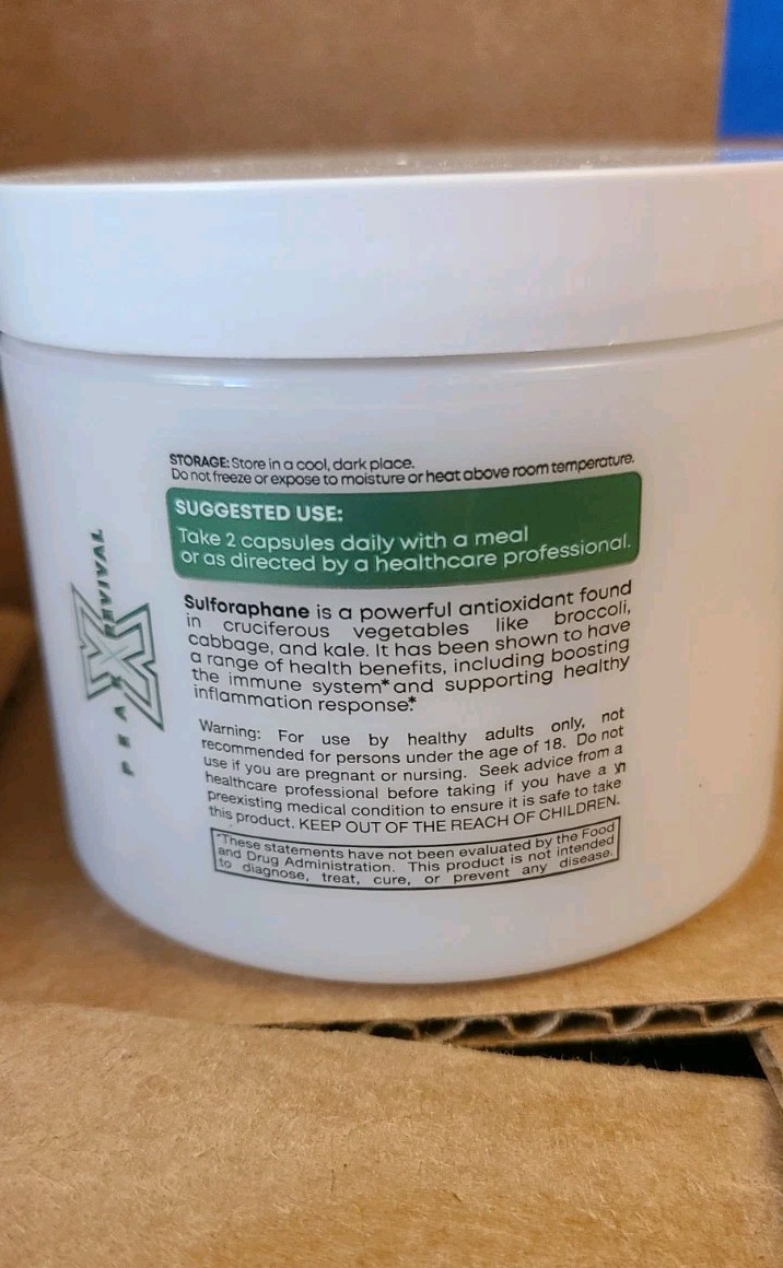 Peak Revival Sulforaphane + Cellular Health Cognitive Function 60 Caps BB 12/26