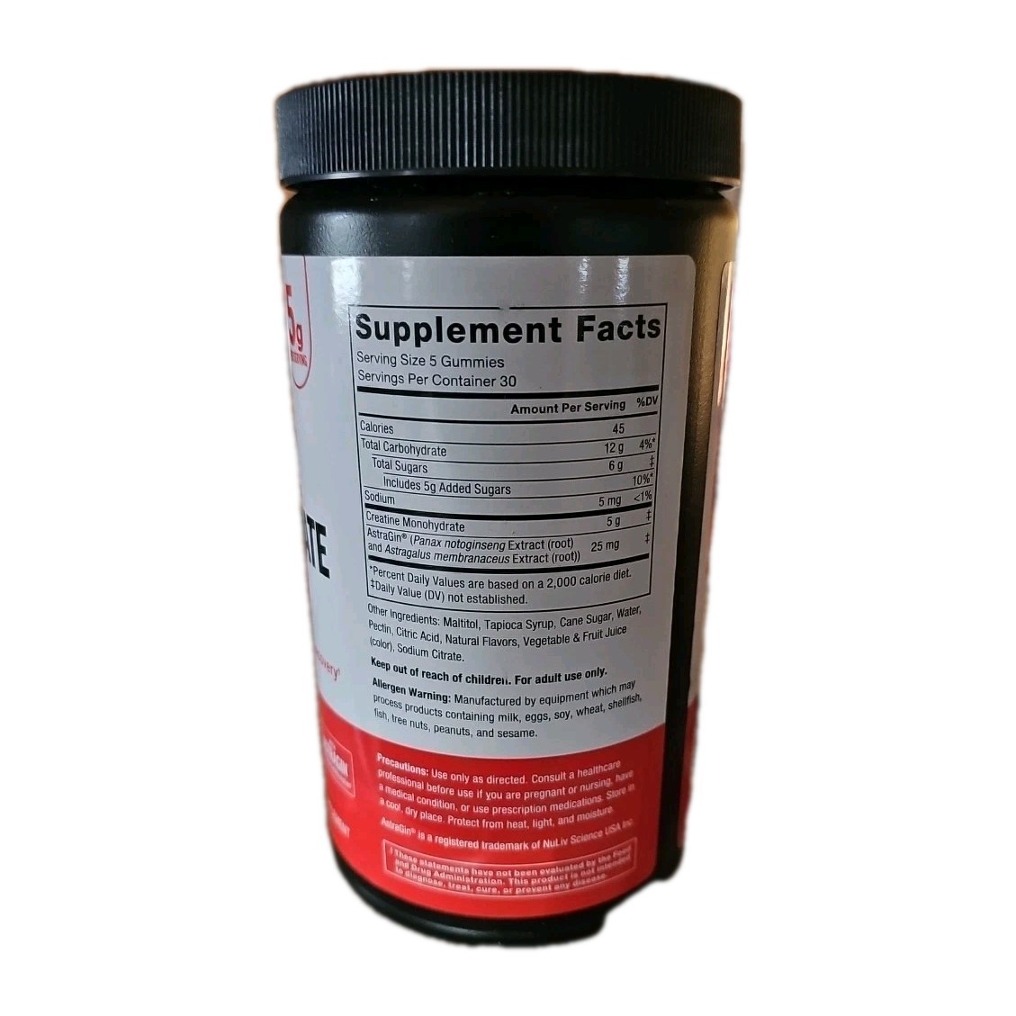 Force Factor Creatine Gummies 150gummy Creatine Monohydrate Muscle Gain 5g Dose