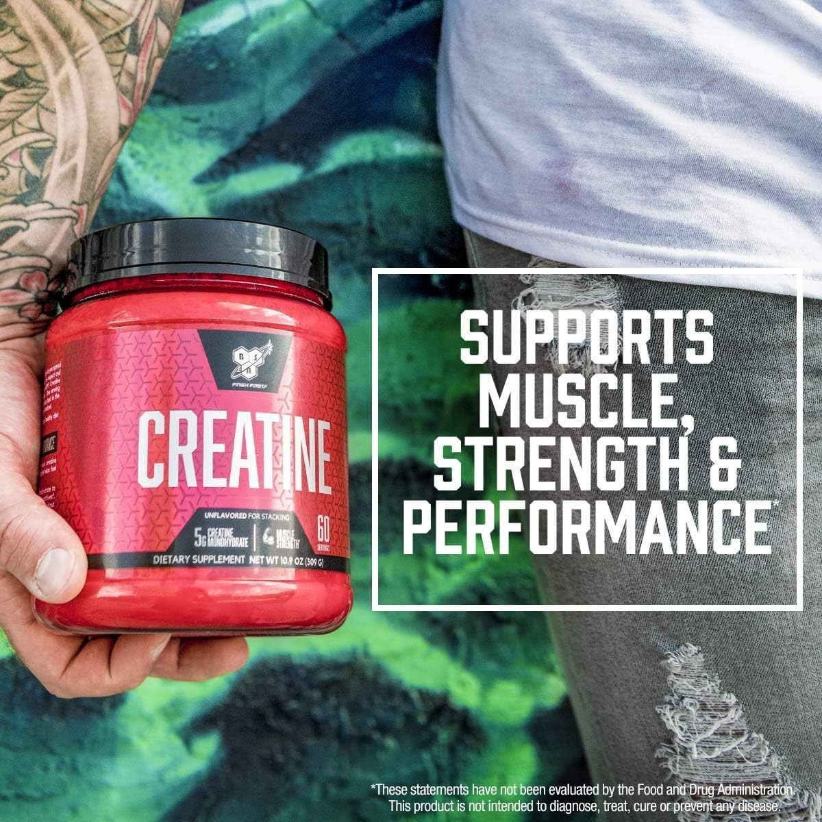 Micronized Creatine Monohydrate Powder 5000mg – 60 Servings for Muscle Growth &