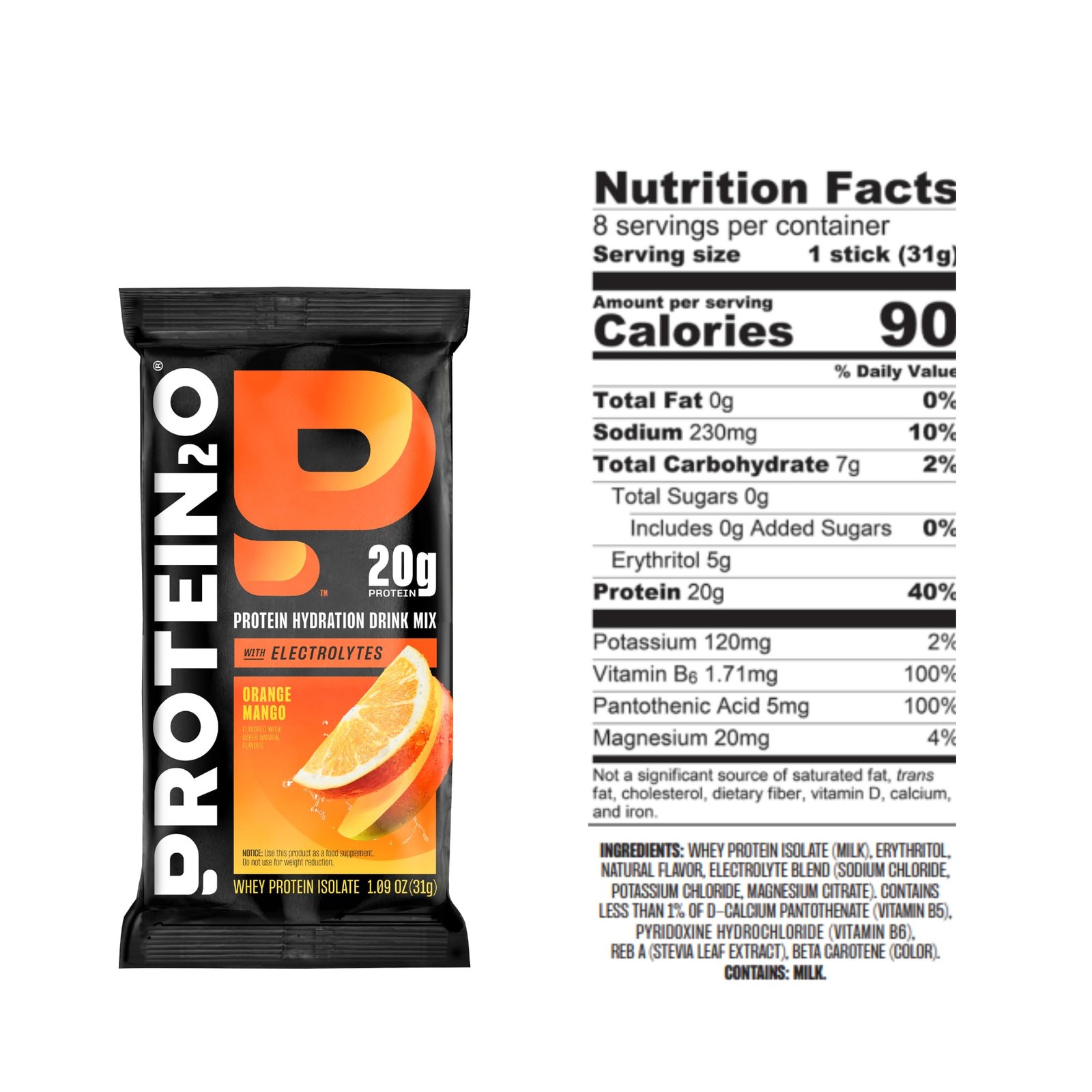 Protein2O 20G Whey Protein Isolate Clear Protein Powder 370Mg Of Electrolytes