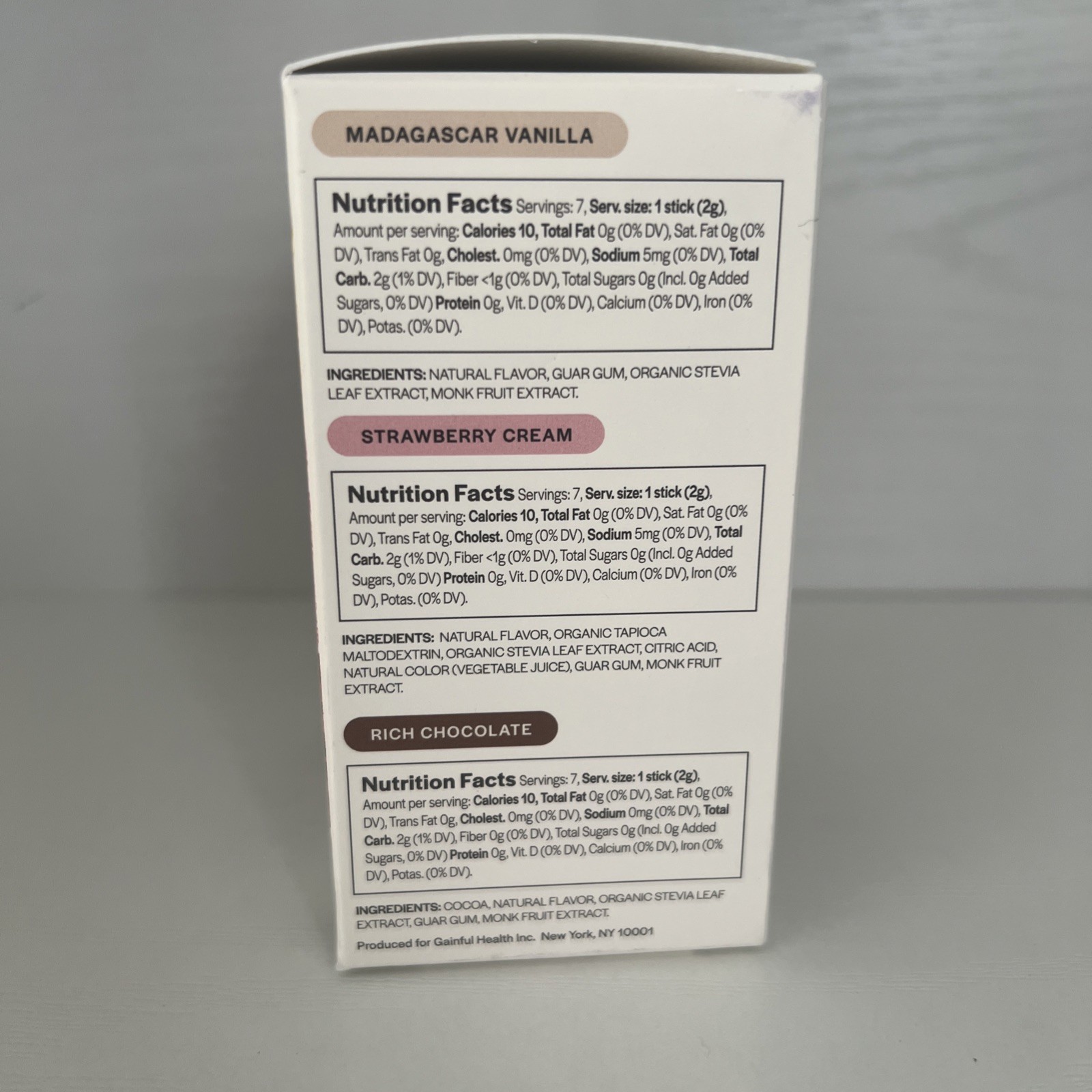 Gainful Flavor Packets 21 Packets Exp 8/26 new