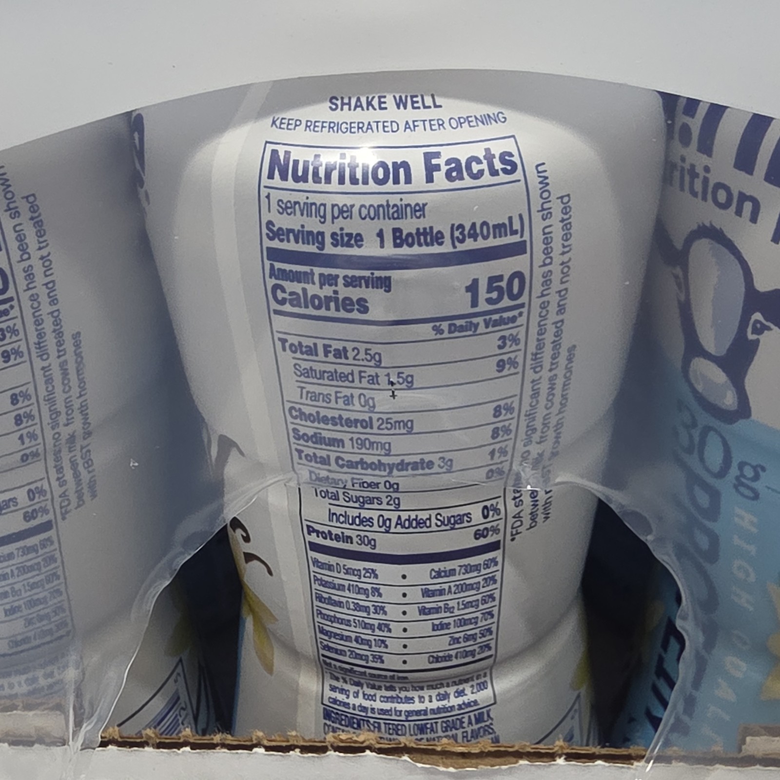 fairlife Nutrition Plan Vanilla Protein Shake 30g Lactose-Free 12pk 11.5oz