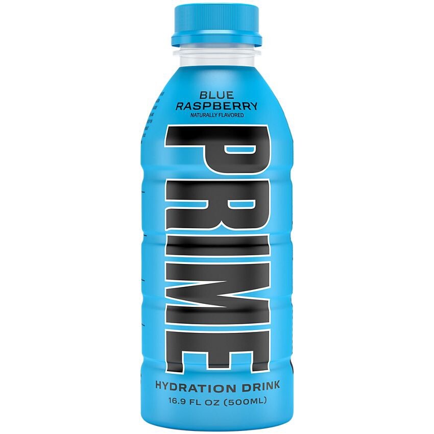PRIME HYDRATION BLUE RASPBERRY 16 OZ BOTTLES KSI & LOGAN PAUL