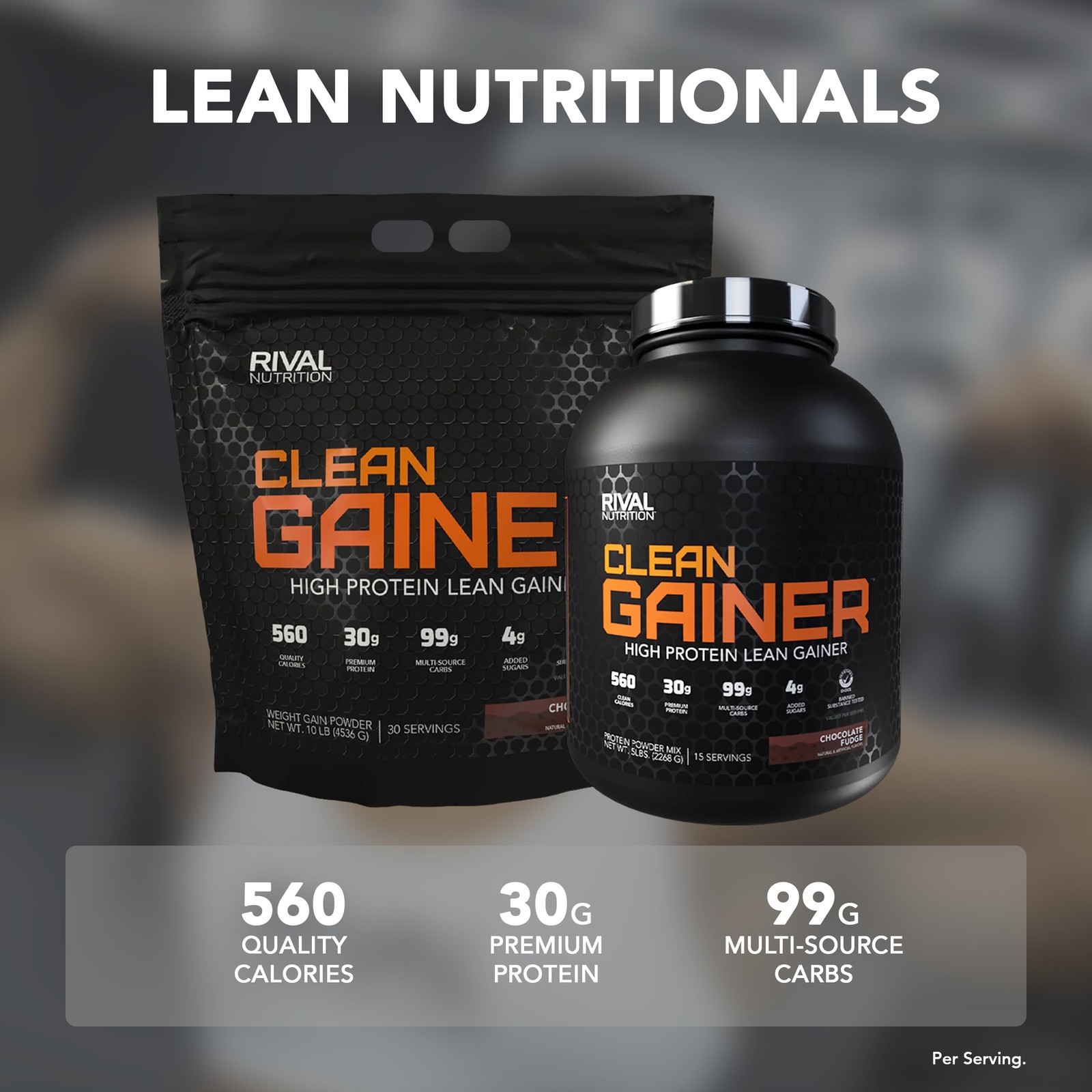 Rival Nutrition Clean Gainer Chocolate Peanut Butter 10 Lb I High Protein Lean