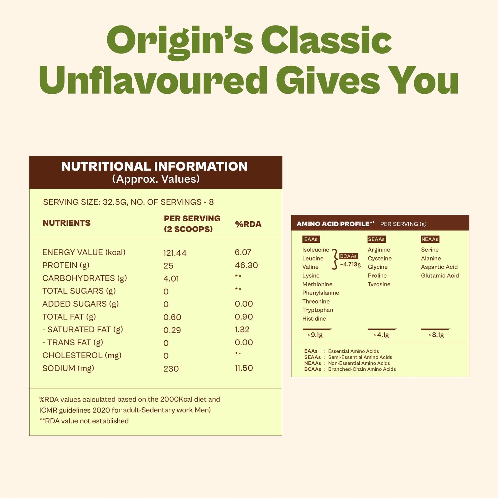 Origin Nutrition Plant Protein 260g – 25g Protein, Gluten & Dairy Free