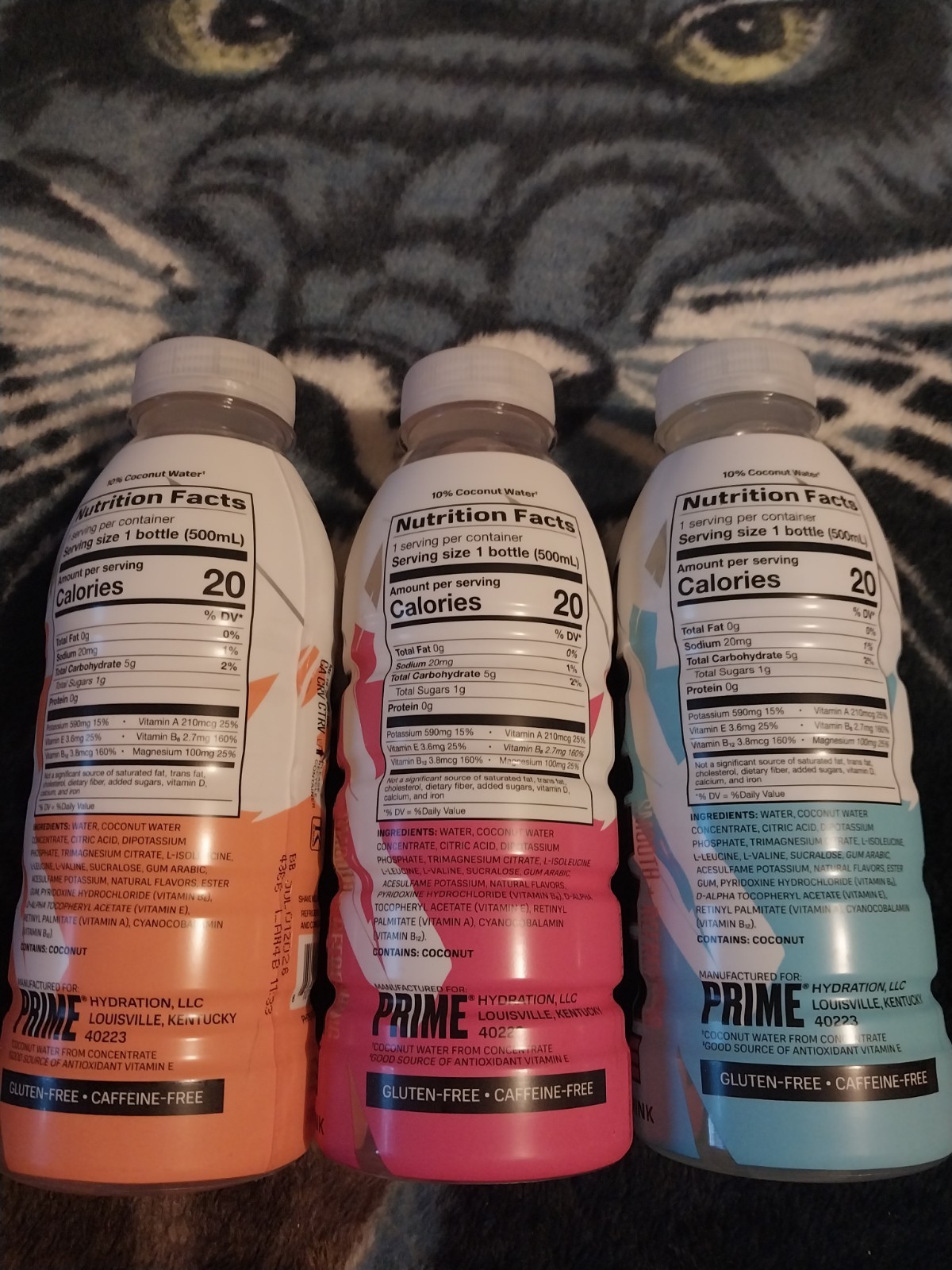 New Prime ICE Hydration Drink..Blue Chill, Red Chill Orange, 16.9 Sealed Bottles