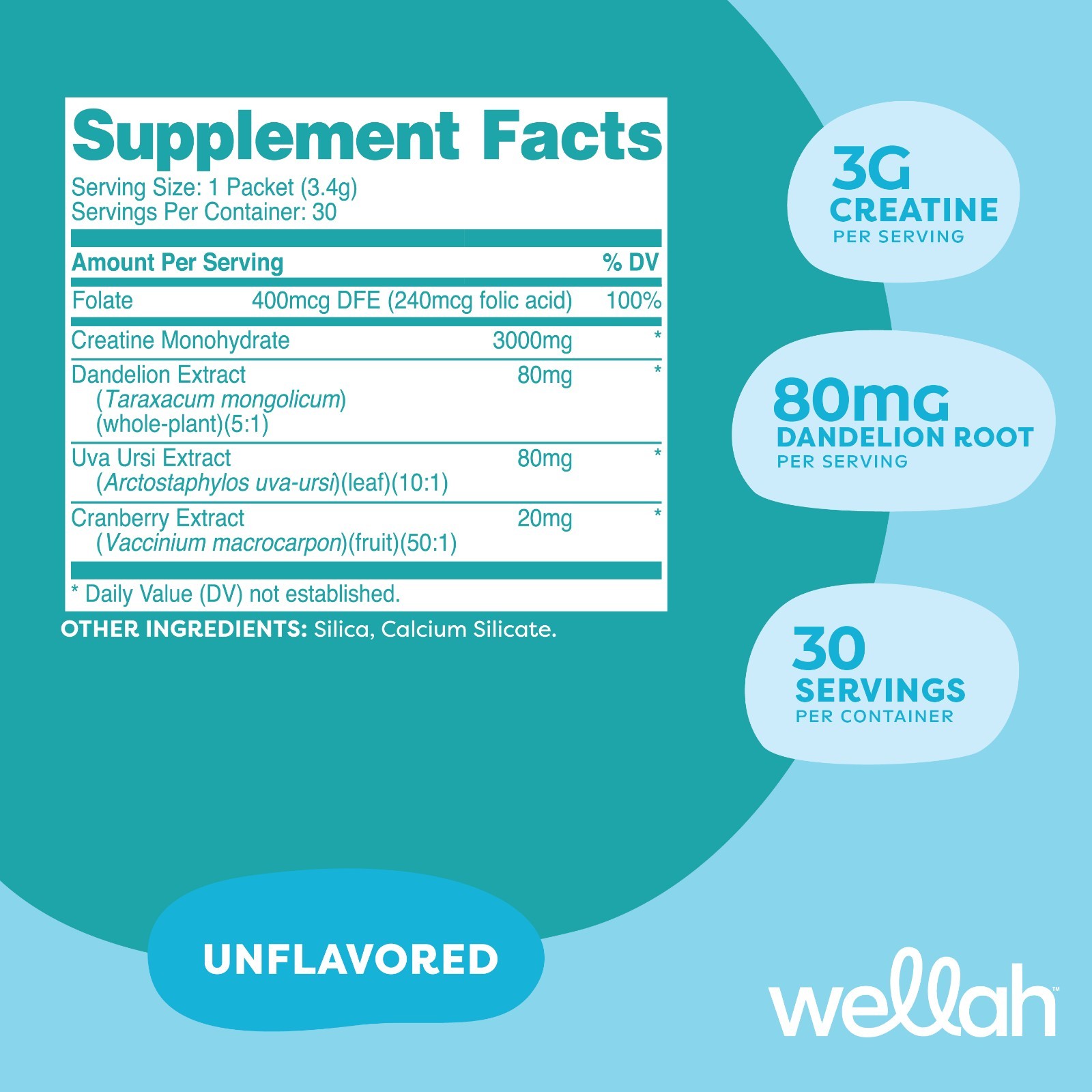 Wellah Pump-It-Up Creatine For Women (Unflavored) 30 Stick Packs – To-Go Packets