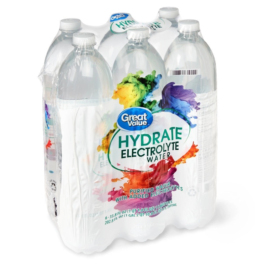 Hydration Electrolyte Water Bottles 33.8 Fl Oz Pack of 6