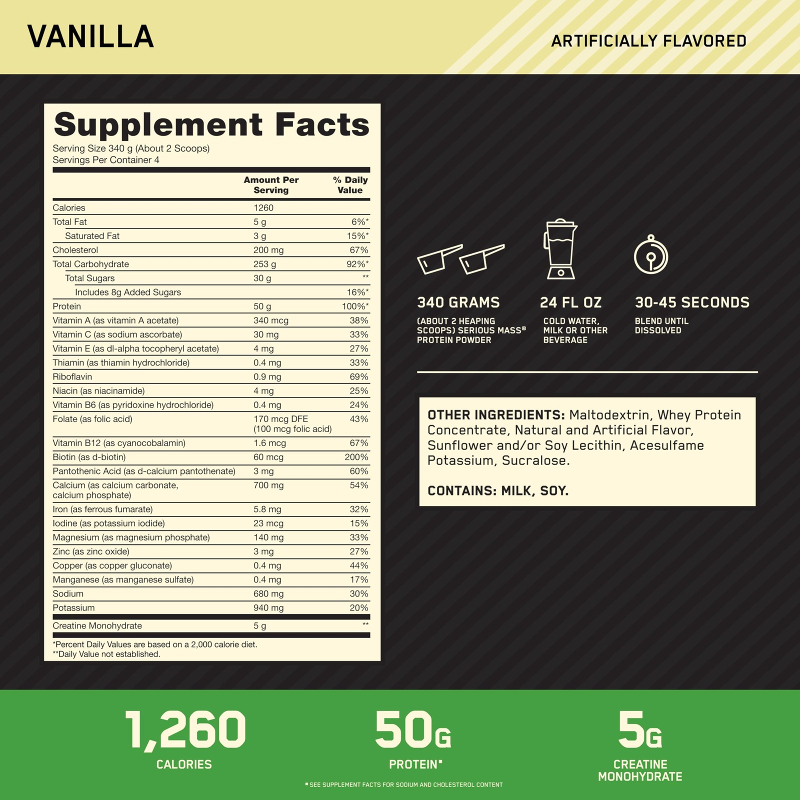 Optimum Nutrition Protein Vanilla 3LB