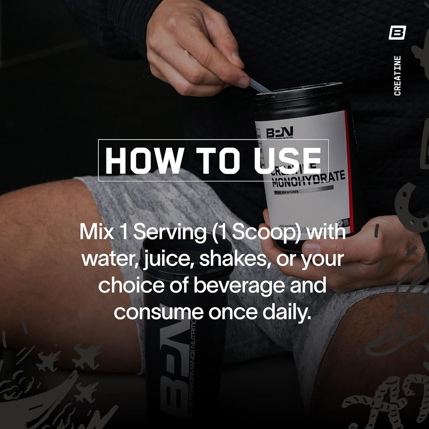 BPN 30 Servings of Pure Creatine Monohydrate – Boosts Muscle Power & Performance
