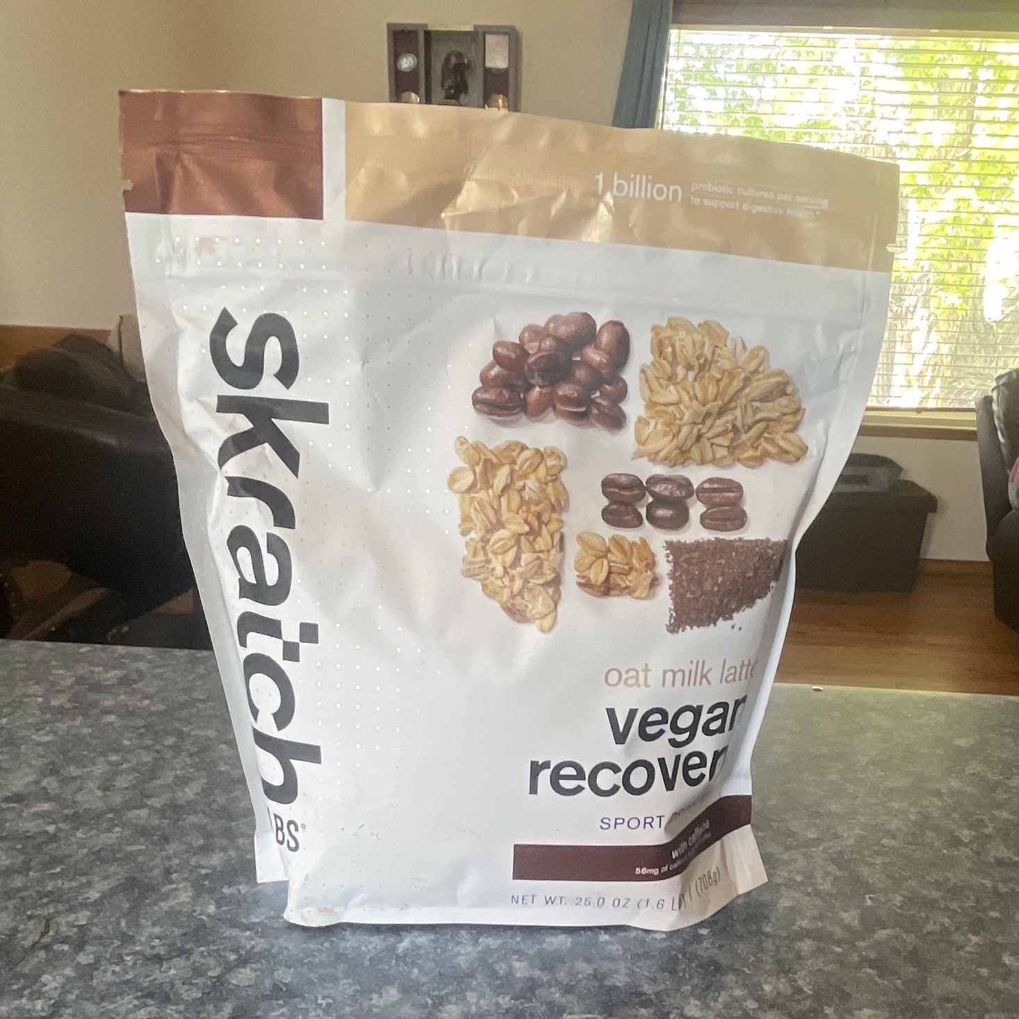 Skratch Labs Vegan Recovery Drink Mix Gluten Free Oat Milk Latte 25 oz 12 Serv