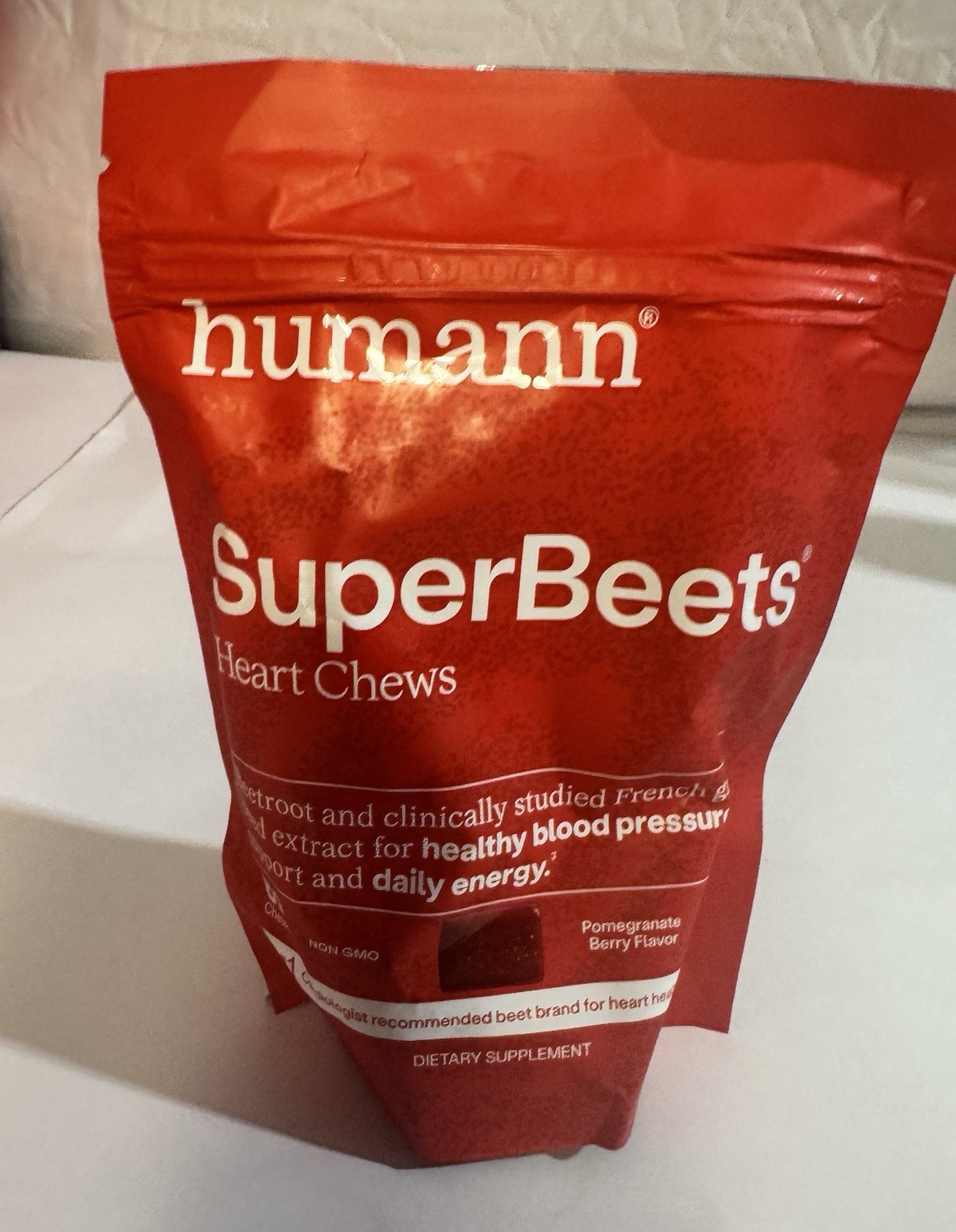 HumanN – SUPER BEETS Heart Chews, Pomegranate, 60 Count, New & Sealed, Exp 04/27