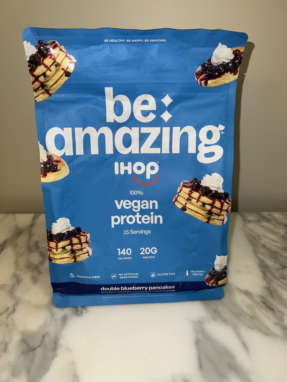 Be Amazing Vegan Plant-Based Protein Powder – Double Blueberry Pancakes – 04/27
