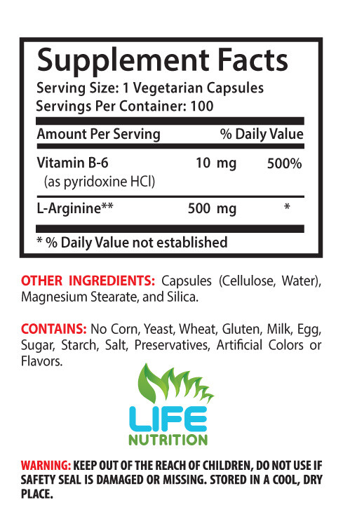 arginine blood pressure – L-Arginine 500mg 2 Bottles – energy boosting pills