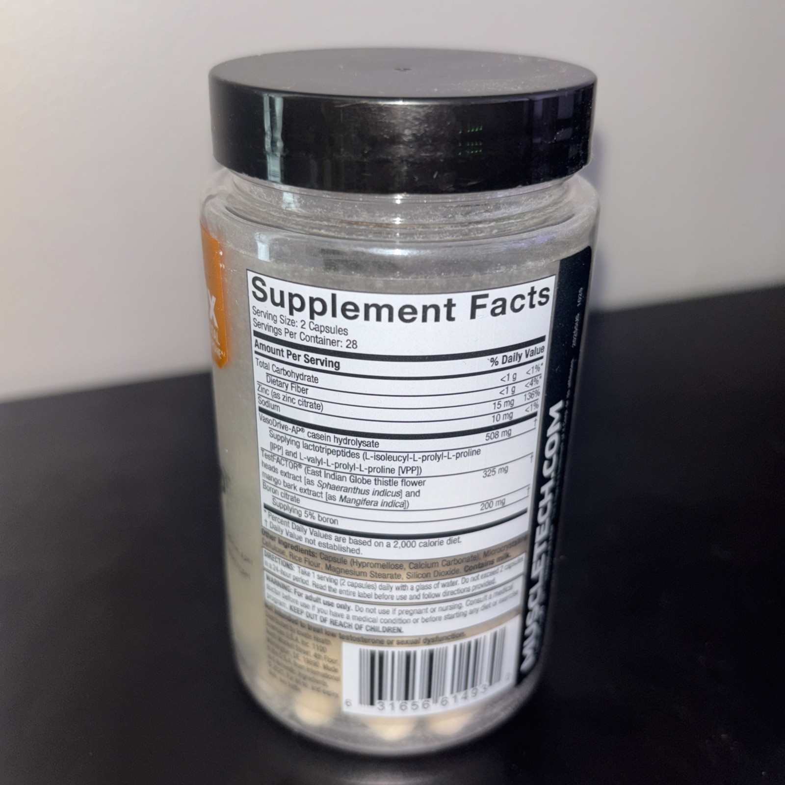 Muscletech Test Peptide T10 Dietary Supplement 56 Capsules Exp 11/28 NEW