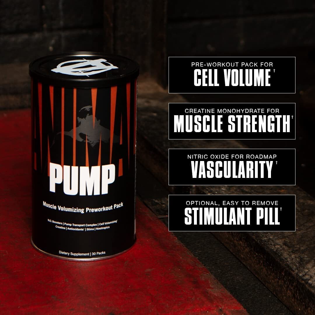 Universal Nutrition Animal Pump Hardcore Preworkout Energy Focus 30 Packs New