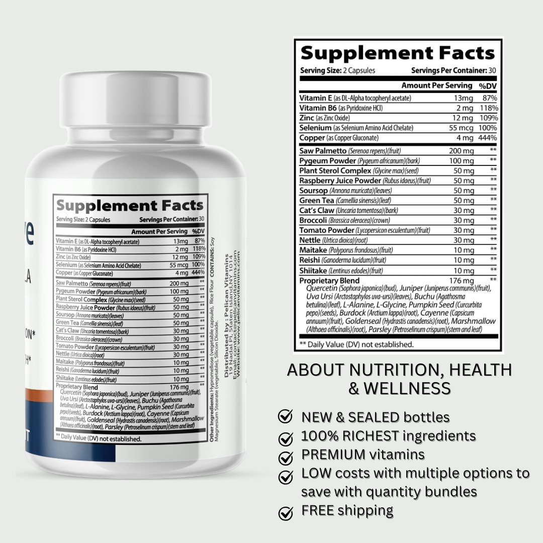 FlowRevive- Prostate Support- 10 Bottles- 600 Capsules