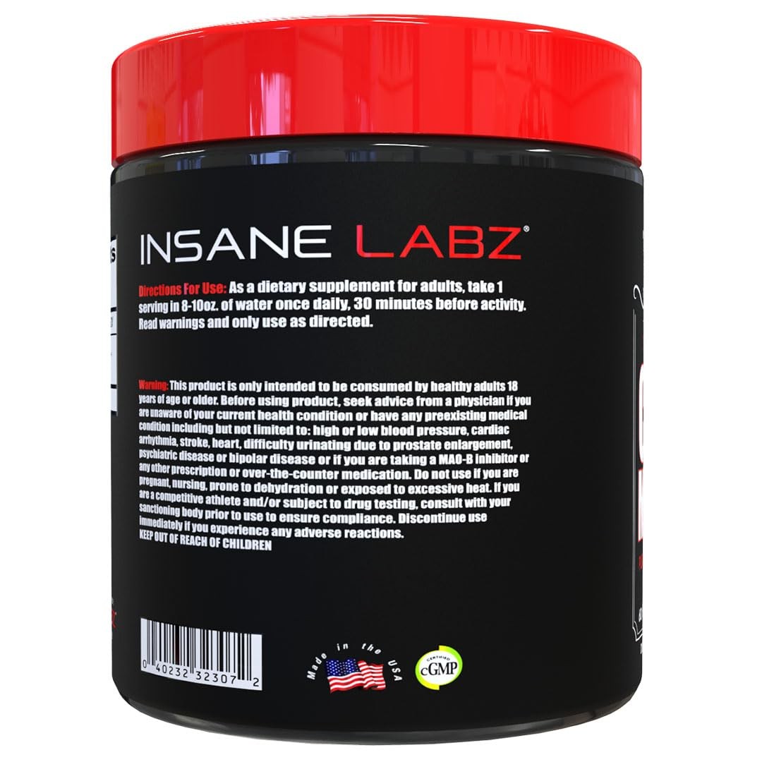 Insane Labz Creatine Monohydrate – Unflavored, 60 Servings (Pack of 1)