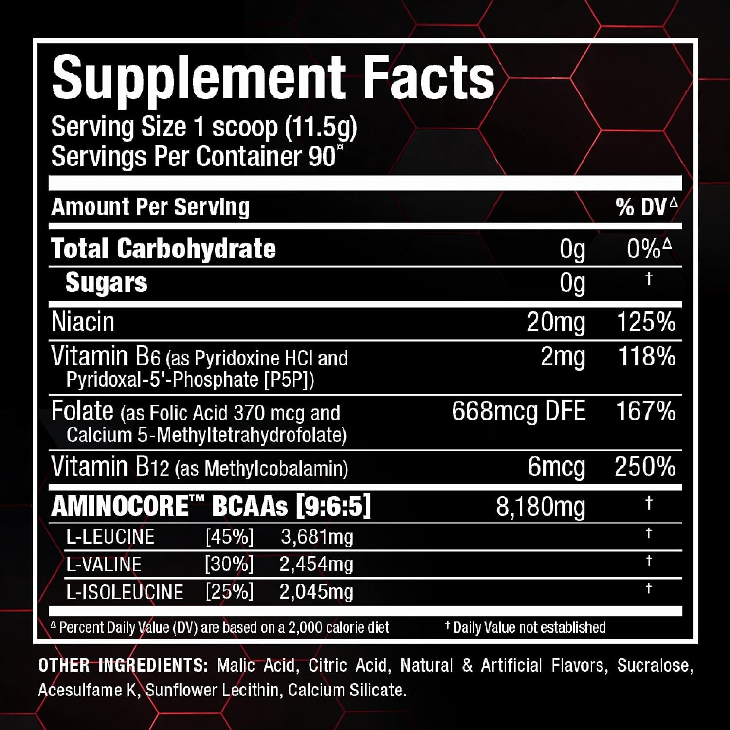 ALLMAX AMINOCORE BCAA Powder, White Grape, 90 Servings, 1035 g