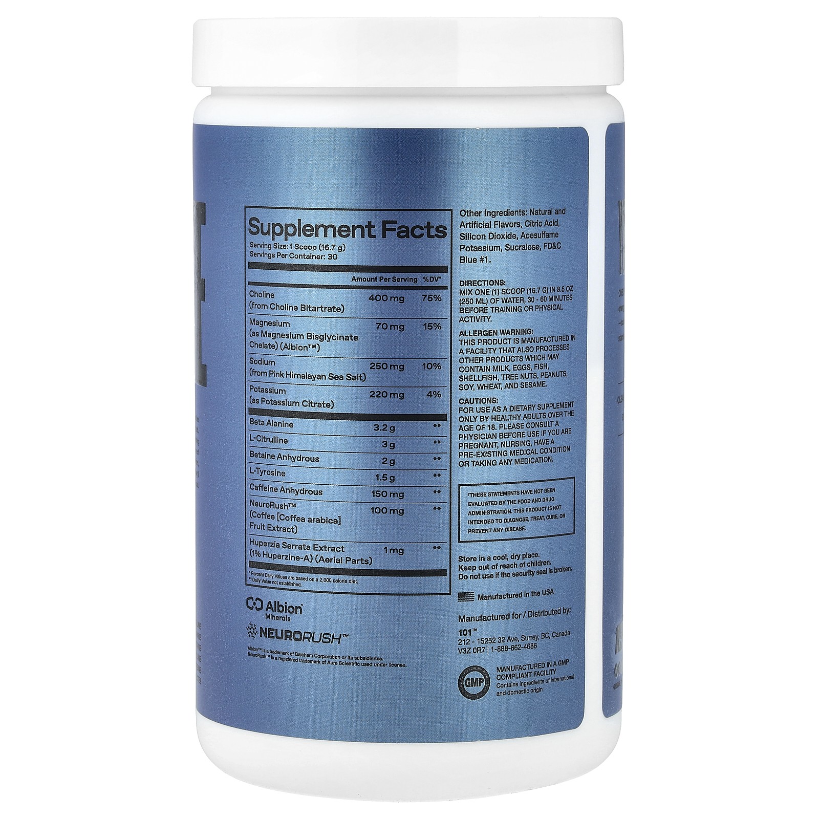 Sport Pre-Workout, Blue Razz Cotton Candy, 17.72 oz (502 g)