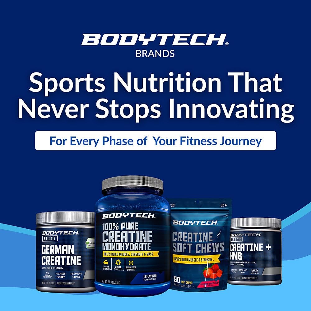 BodyTech Creatine Monohydrate Powder, 181 Servings (Pack of 1), No Color