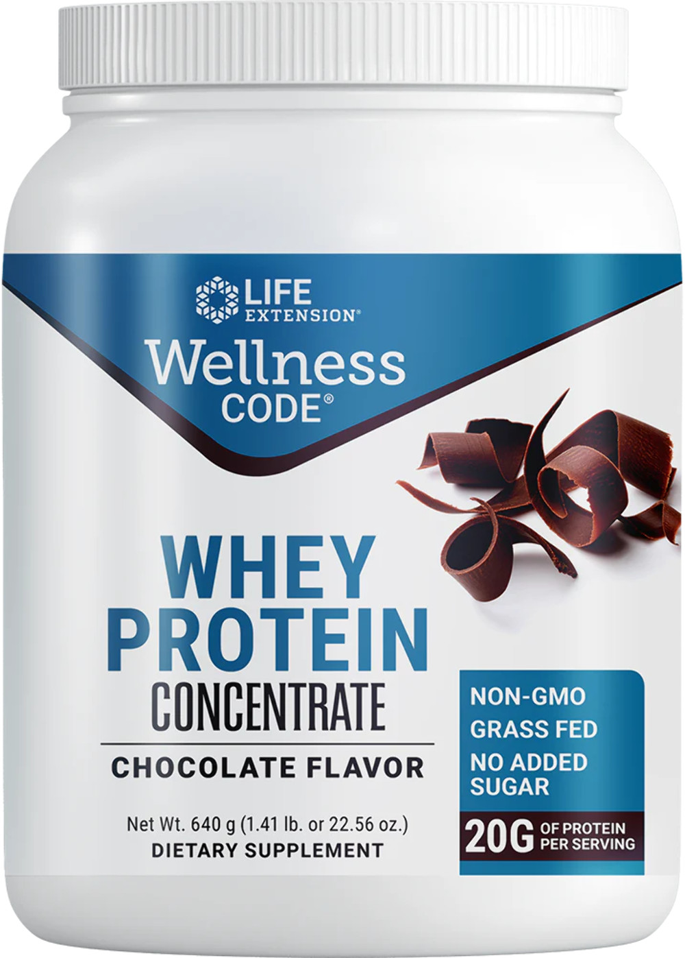 Wellness Code® Whey Protein Concentrate (Chocolate), 640 grams