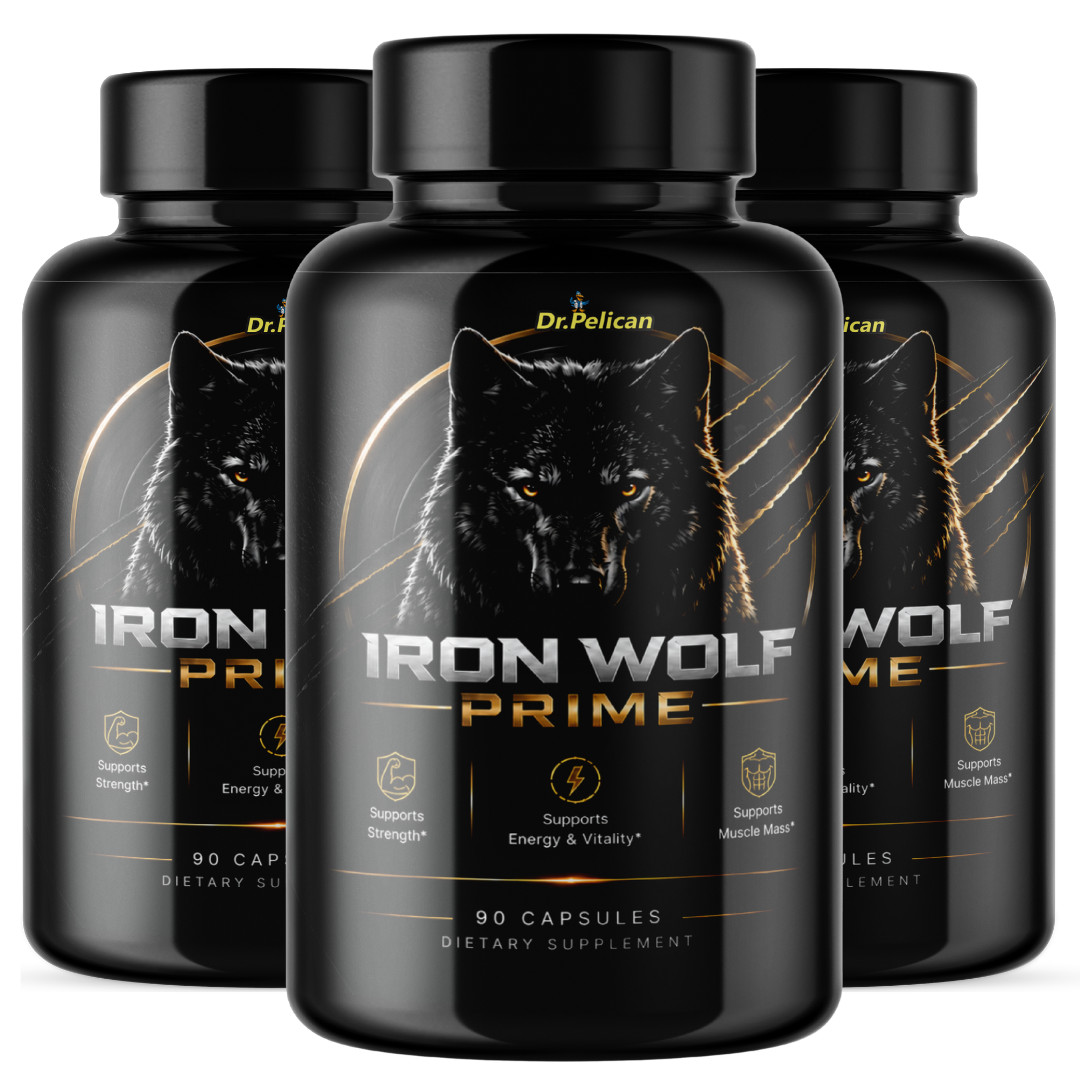Iron Wolf Prime- Bodybuilding & Men’s Health Support- 3 Bottles- 270 Capsules