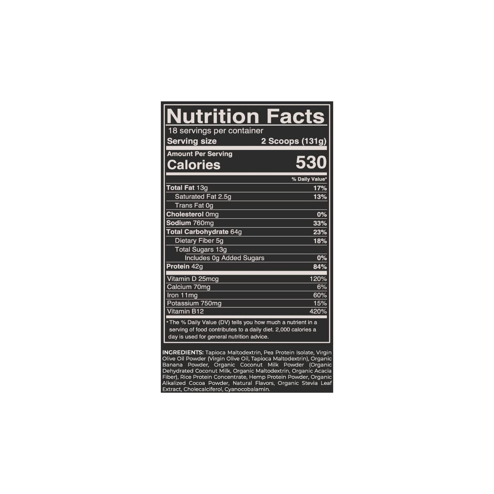 – Chocolate Vegan Mass Gainer – 5 lb Natural High Calorie Protein Po