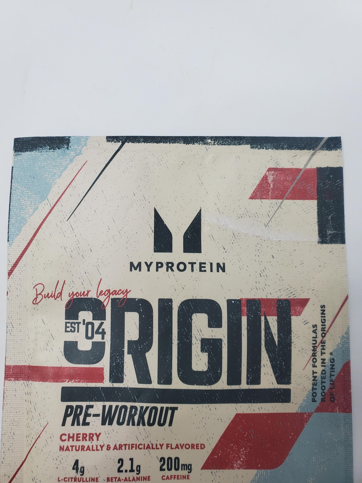 14pk Myprotein Origin Pre-Workout Dry Scoop 0.4oz Cherry 200mg exp 8/26