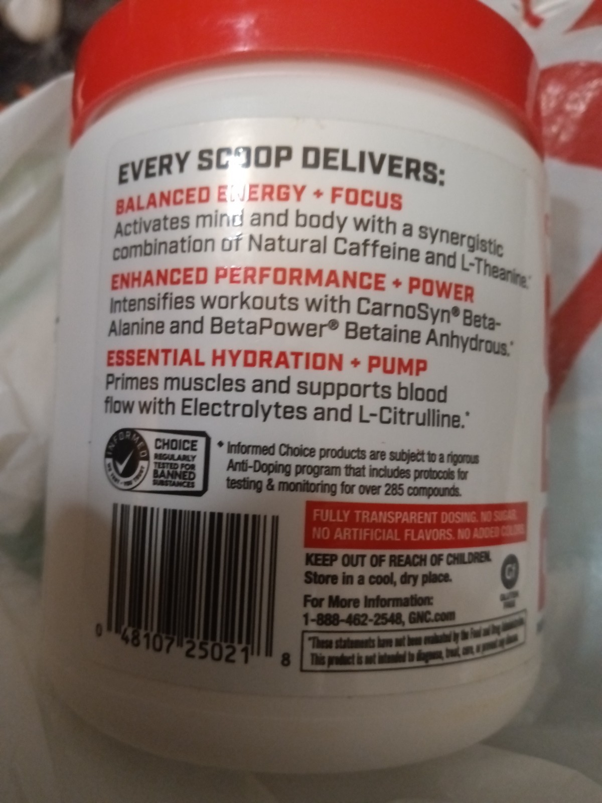 GNC Pro Pre-Workout Blue Raspberry 30 Servings Natural Caffeine 160mg Hydration