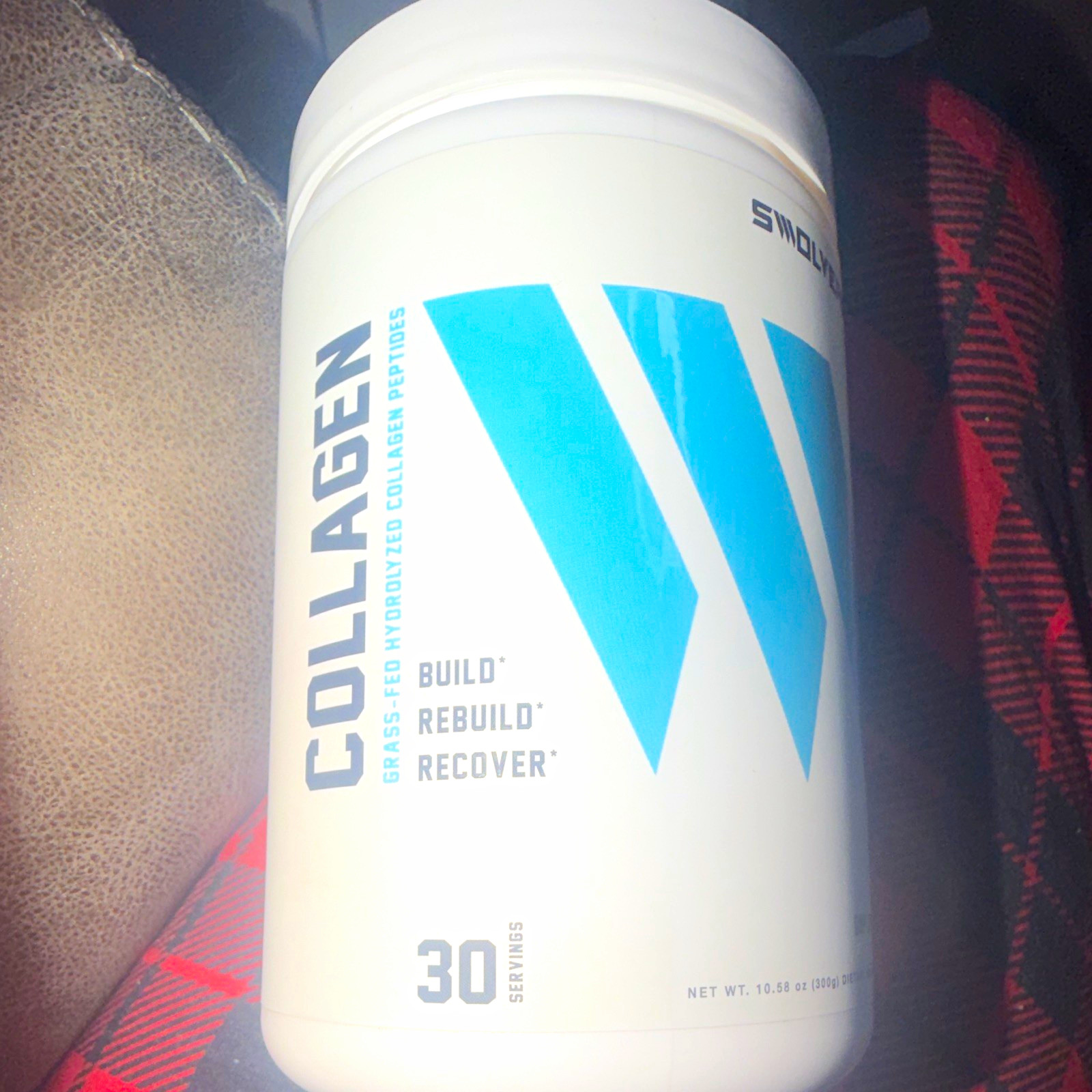 SWOLVERINE Grass-Fed Hydrolyzed Collagen Peptides Powder Unflavored 10.58 oz