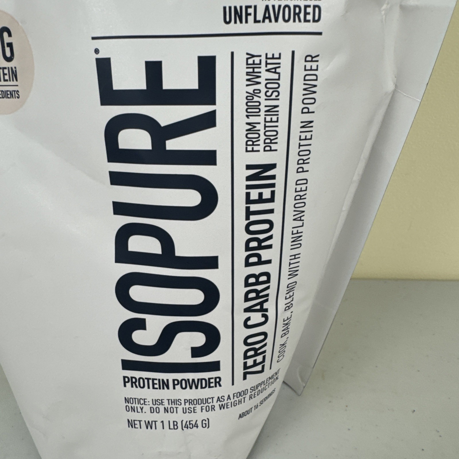 Nature’s Best Isopure Unflavored Isolate Powder Protein 1 Lb Brand New Exp 12/26