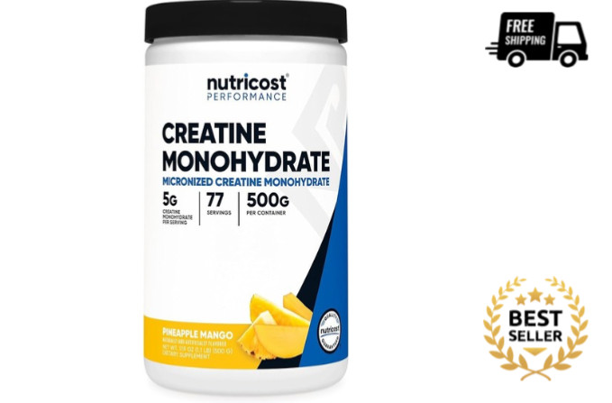 Nutricost Creatine Monohydrate Powder (Pineapple Mango, 500 Grams)