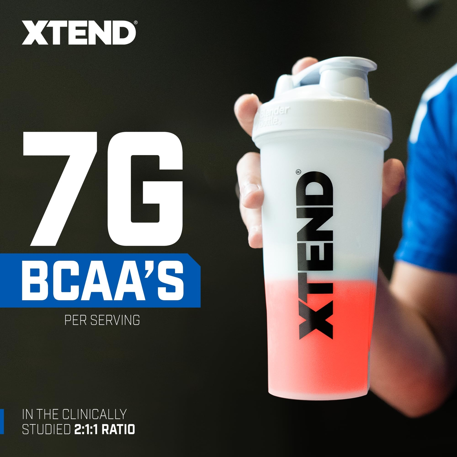 XTEND BCAA Powder Strawberry Kiwi Splash 30 Servings Sugar Free Electrolytes