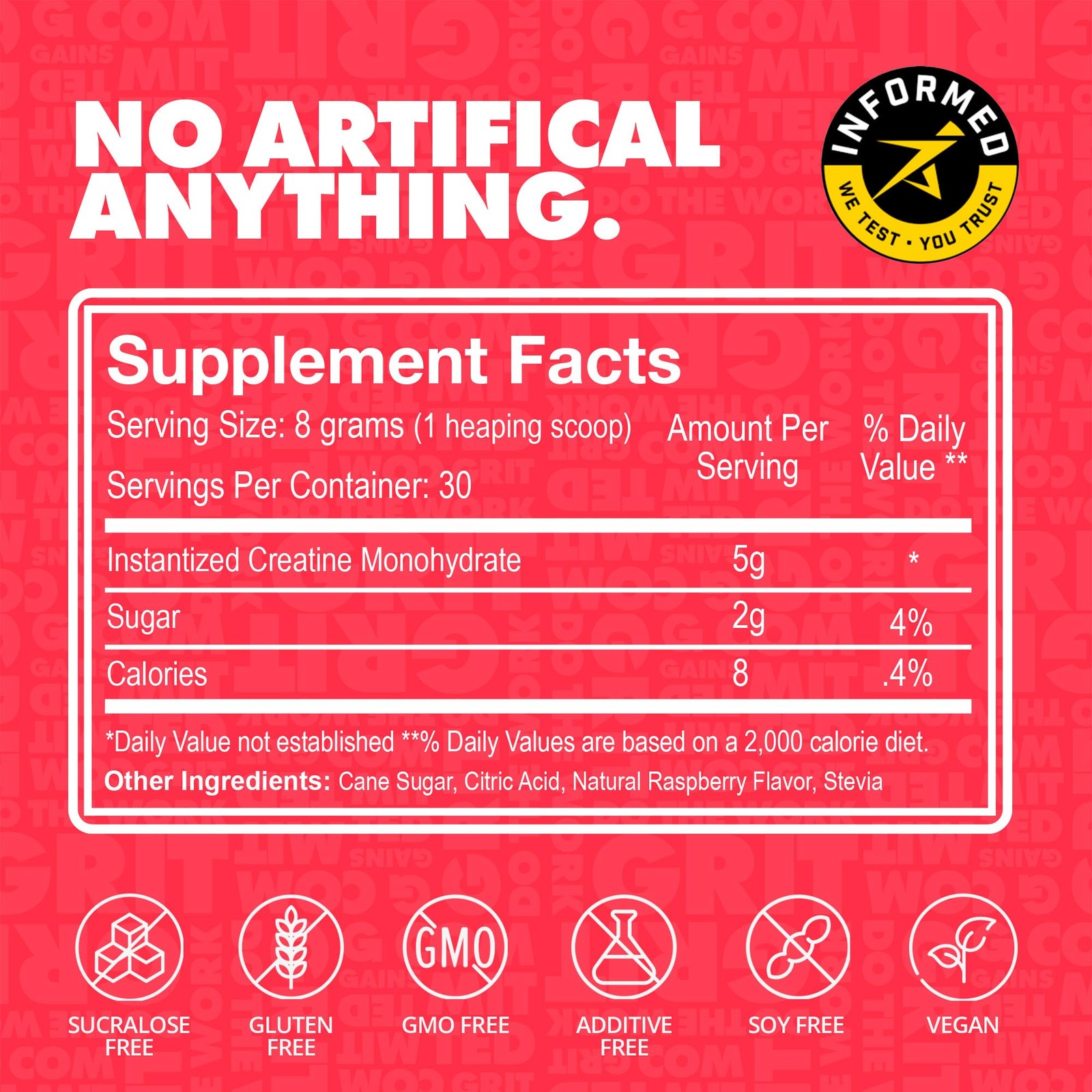 Gains in Bulk Instantized Creatine Monohydrate for Women and Men, Soluble Pre…
