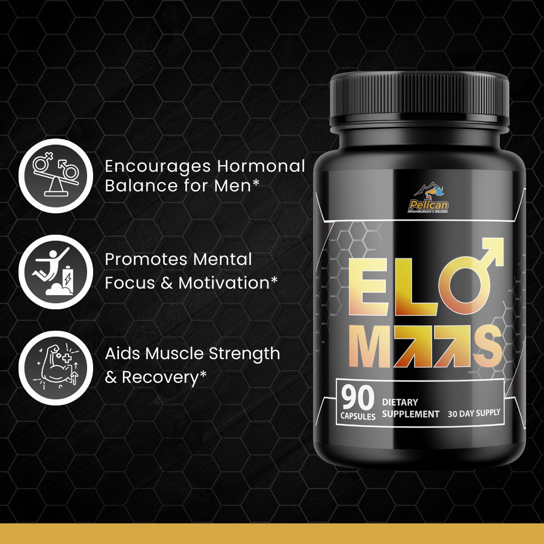 ELO MAAS- Bodybuilding & Men’s Health Support- 12 Bottles- 1080 Capsules