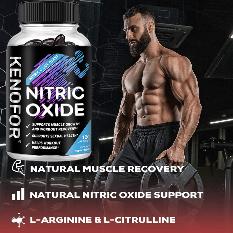 Nitric Oxide Booster Supplement – L-Arginine, L-Citrulline- 60/120 Capsules