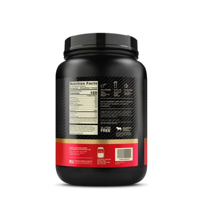 2 Pack Optimum Nutrition Gold Standard Whey Protein Double Rich Chocolate 1.5 lb