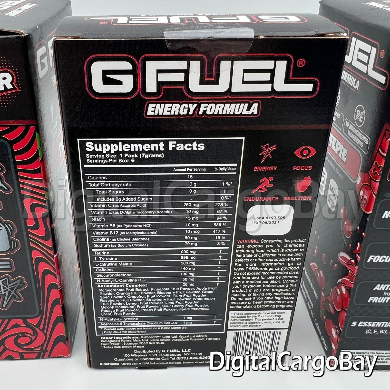 G Fuel Lingonberry Pewdiepie Energy Powder Sticks – x4 6 Packs (24 Sticks) GFUEL