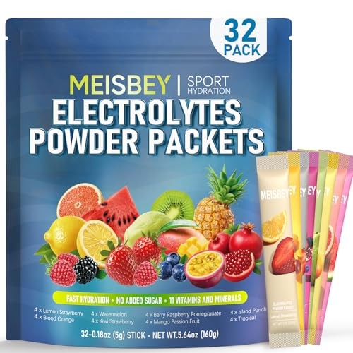 Electrolyte Powder Packets – 32 Sticks Sugar Free Hydration Packets, 32sticks