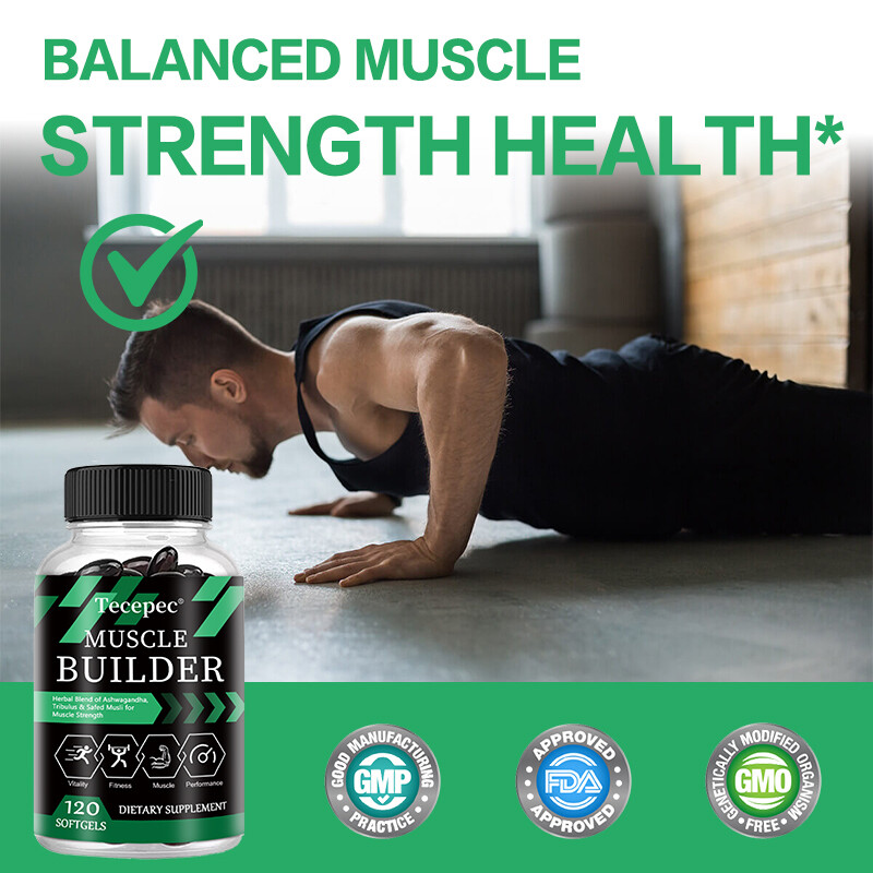 Muscle Builder, Testosterone Booster & Muscle Gain, Energy Capsules
