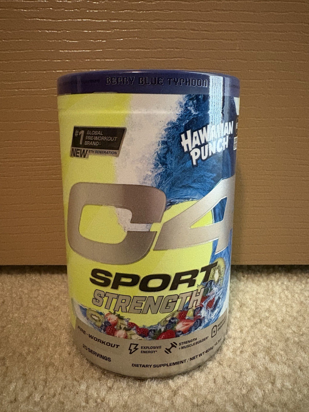 C4 Sport Strength, Pre-Workout, Hawaiian Punch®, Berry Blue Typhoon, 14.3 oz